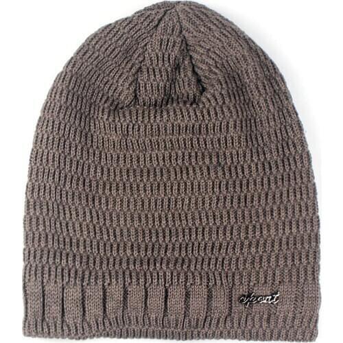 B-9375 Male Wool Cashmere Hat Men Winter Hat Knit Skullies Beanies Hats Male Warm Lining Cap Thicken Wool Hat Skullies Beanies