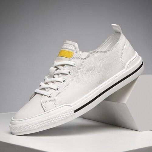 New Spring Men Flats Outdoor Breathable Genuine Leather Casual Shoes Men Fashion Men Flats Zapatillas De Hombre