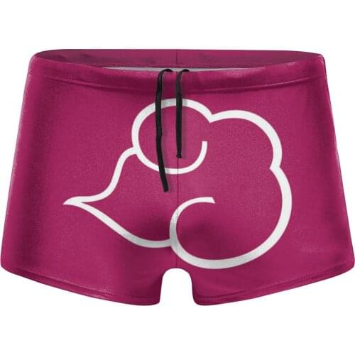 Men Kawaii Anime swimming trunks Akatsuki Symbol 2 swimsuits Boy for the sea Pool