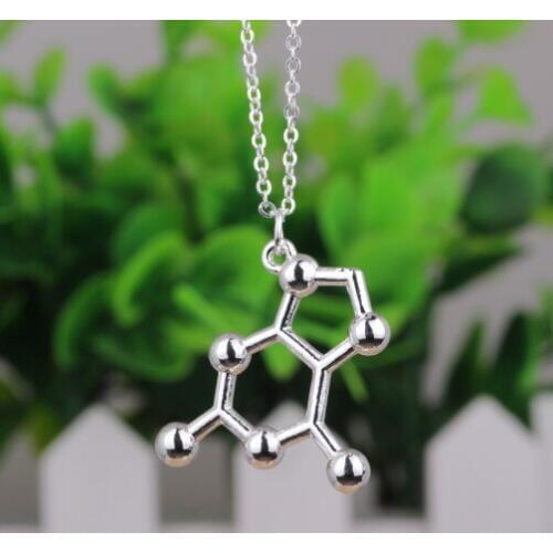 N328 Fashion jewelry Biology Jewelry Science Themed Jewelry Guanine DNA Base Pair Molecule Necklace G