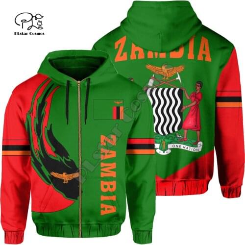 PLstar Cosmos Newest Africa Zambia Country Flag Tribe Culture Tattoo Pullover 3DPrint Men/Women Harajuku Autumn Funny Hoodies 17