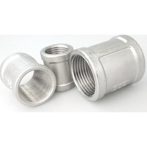 Water connection 1/8" 1/4" 3/8" 1/2" 3/4" 1-1/4" 1-1/2" Female Threaded Coupling F/F Stainless Steel SS304 Couple Pipe Fittings