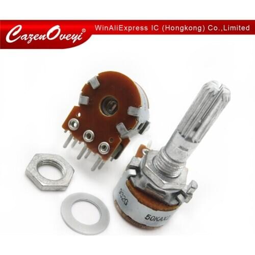 1pcs/lot Promotion Japan For ALPS 16 type double volume potentiometer A50K A100K 25MM flowers Alps In Stock