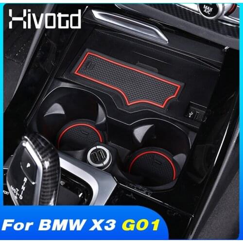 Car Door Rubber Cup Cushion Gate Slot Pad Groove Mat Interior Accessories Anti-Slip Coaster Car Styling For BMW X3 G01 2020 2021