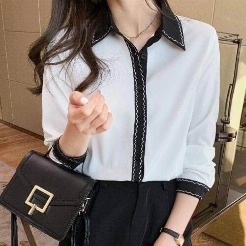 Vogue office ladies shirts Womens Blouses New Spring Autumn Long Sleeve Shirts Tops Blusas Mujer
