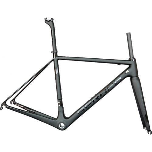 2019 Seraph golssy black carbon road bicycle frame toray t1000 BSA or BB30 all internal cable road bike frame FM066