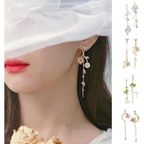 Tassel Earrings Faux Crystals Comfortable Sweet Colorful Geometrical Pierced Earring Accessories pendientes mujer серьги висячие