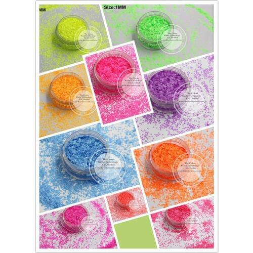 TCT-150 Hexagon Neon Matte Color 1.0MM Solvent Resistant Glitter Nail Art Nail Gel Polish Makeup Manual DIY Crafts Decoration