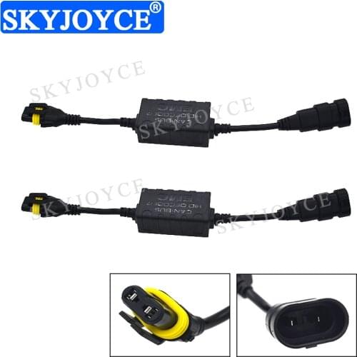 SKYJOYCE 1 Pair Plug and Play Car Headlight Canbus HID Decoder EMC Warning Canceller Decoder For HID XenonLamp headlight kit
