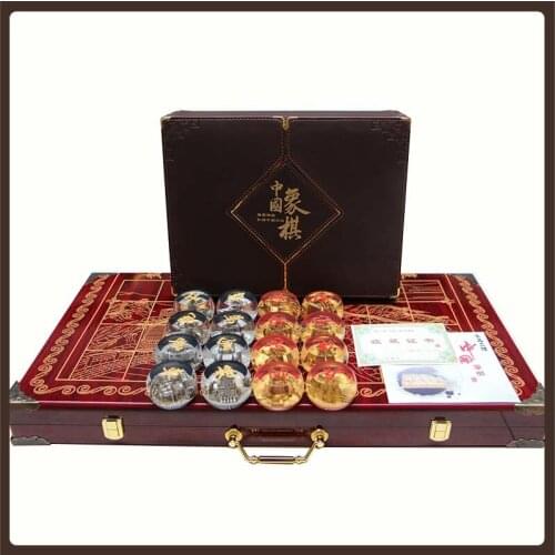 Glass Professional Chinese Chess Decoration Portable Chess Set Luxury Board Games For Adults Jogo De Tabuleiro Chess Set Luxury