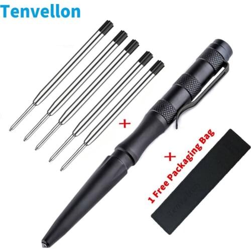 Tenvellon Self Defense Supplies Tactical Pen Tungsten Steel Security Protection Personal Defense Tool Defence EDC Simple Package