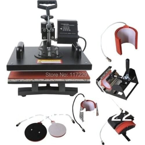 New Design Single Display 7 In 1 Heat Press Machine ,Mug/Cap/Plate/TShirt heat press,Sublimation machine,heat transfer machine