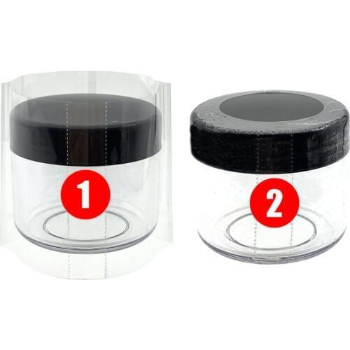 200Pcs Clear PVC Heat Shrink Wrap for 10g 15g 20g Plastic Cosmetic Bottles Jars Pot Case Containers