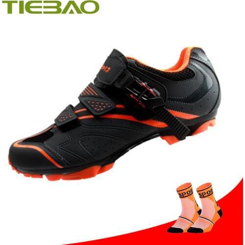 Tiebao MTB Cycling Shoes Men Self-Locking Mountain Bike Shoes Racing Athletic Sport Breathable Riding Bicycle Superstar Sneakers