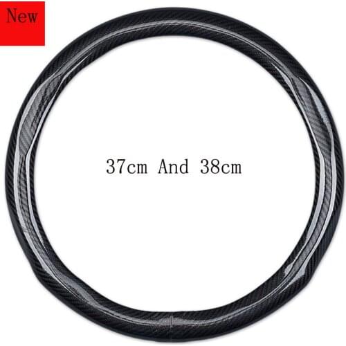 Universal Steering Wheel Cover Carbon Fiber 37\38cm for Subaru Forester XV Outback Legacy Impreza BRZ Tribeca Accessories