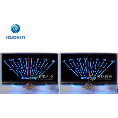 2pcs P-134 VU Meter High-precision Power Amplifier Head DB Level Meter DAC Audio Power Sound Pressure Meter with Backlight