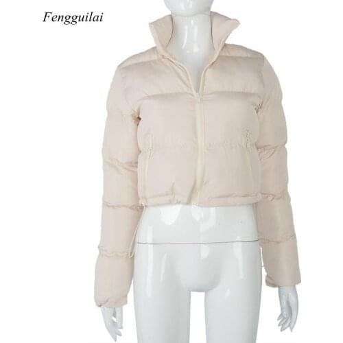 Warm Autumn Winter 2021 Women Coats Fashion Long Sleeve Zipper Jackets Solid Slim Thick Female Casual Bread Outerwear