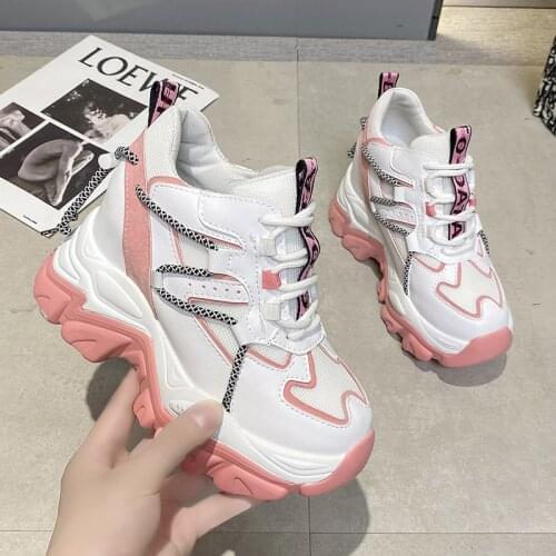Designer Sneakers Women 2021 Casual Platform Shoes Fashion New Thick Bottom Sport Trainers Female Chunky Sneakers Women Basket