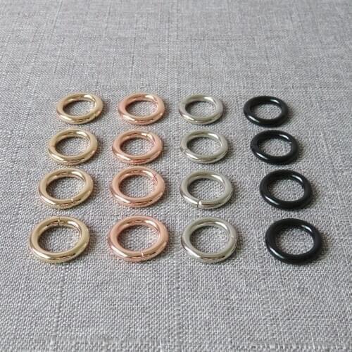 1 Pcs 15mm Nickel Plated Metal O Rings Circle Clasp Belt Buckle For Bag Dog Pet Harness Chocker DIY Sewing Garment Accessories