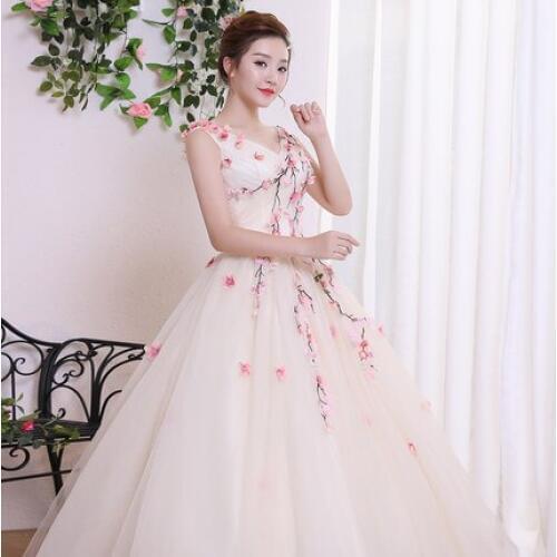100%real luxury flower vine embroidery beading princess ball gown medieval dress/victoria belle ball