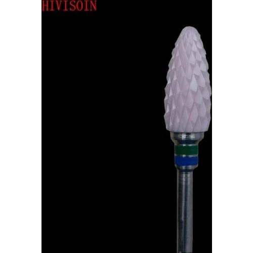 20 Pcs Pink Zirconia Ceramic Dental Lab Burs - Bullet Shape -Cross cut (2401.060)