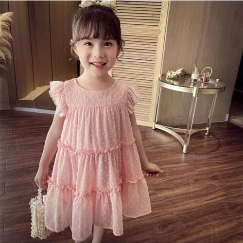 2021 Summer Girls Dress Super Fairy Cake Dresses Vestido Infantil Sukienki Dla Dziewczynek 80-140cm For 1-8 Years Old Kids