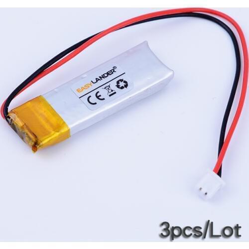 3pcs/Lot 3.7V 95mAh Rechargeable li-Polymer Li-ion Battery For bluetooth headset mp3 toys mouse Bracelet Wrist Watch 301030
