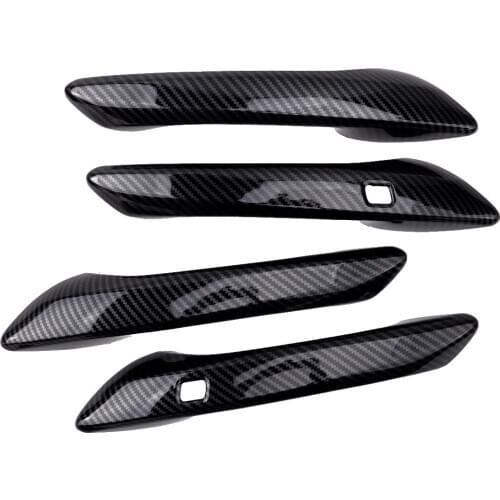 4pcs/set Carbon Fiber Texture Car Door Handle Panel Cover Trim fit for Hyundai Sonata DN8 2020