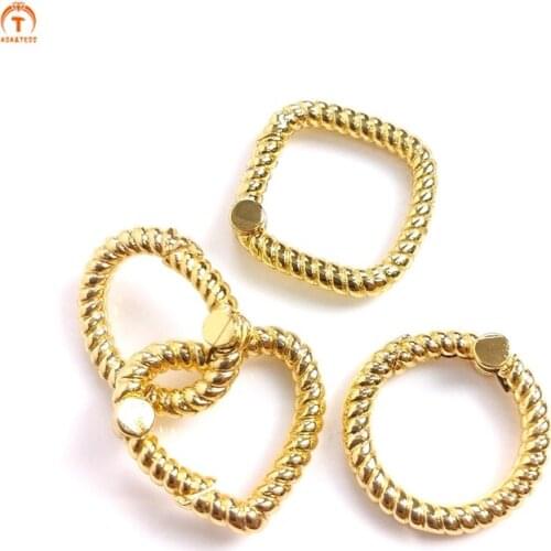 5pcs Hemp Circles Pendant Love Circular Hoop Pendant Brass Circular Charms Pendant Necklaces For Women Accessories Ring Making