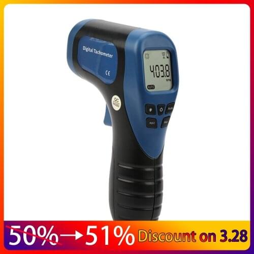 Car Exclusive Non-Contact RPM Meter Motor Speed Gauge Gun Style Surface Speed Tach Meter Speedometer