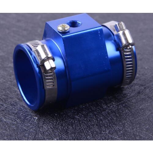 Beler Metal Accessories 42mm Car Water Temp Temperature Joint Pipe Sensor Gauge Radiator Hose Adapter With Clamps