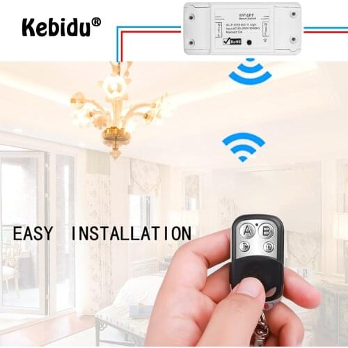 Kebidu RF WiFi Wireless Switch Interruptor 433Mhz RF Receiver Intelligent DIY Remote Wireless Control For Smart Home For IOS