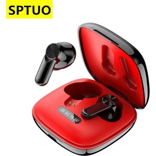 Wireless Earphones Bluetooth V5.0 TWS Sport Audifonos LED Display Headsets With Microphone Denoising Music Gaming headphones