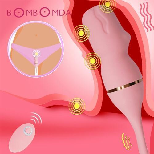 For Adult 10 Speed Clitoral Stimulator Powerful VibratingWireless Remote Vibrators Women Masturbator Heated Vagina Eggs Sex Toy
