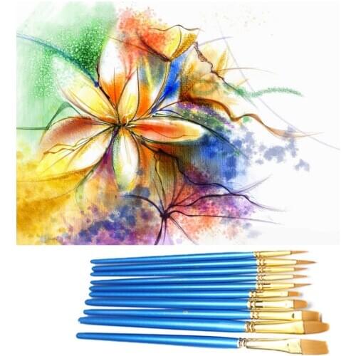 Art Brushes Blue 10/20/50 Pcs/Set Painting Brushes Drawing Brushes Cute School Student Children