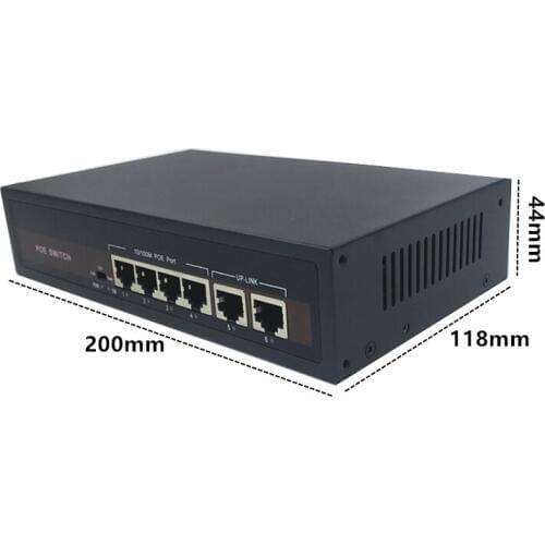 48V Ethernet POE switch with 5 10/100Mbps Port IEEE 802.3 af/at Suitable for IP camera/Wireless AP/CCTV camera system