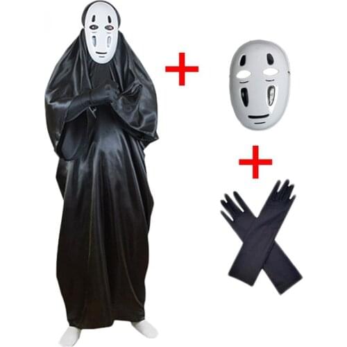 Anime Coplay Costume Spirited Away No Face Man Ogino chihiro Cosplay Cloak Halloween Carnival Costume