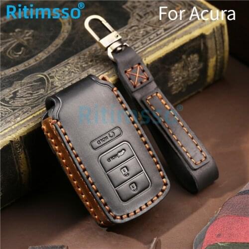 Leather Cover Case Protect Skin Set Holder for ACURA ILX TLX RLX RDX MDX TSX 2016 2017 2018 Car Styling Key Fob Remote Keyless
