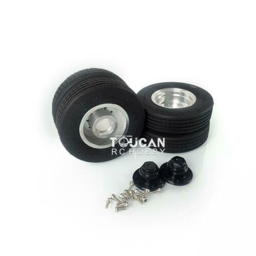 LESU Metal Hub W/ Tyres Spare Part For 1/14 RC Truck Trailer Tractor DIY Model TH02491-SMT5