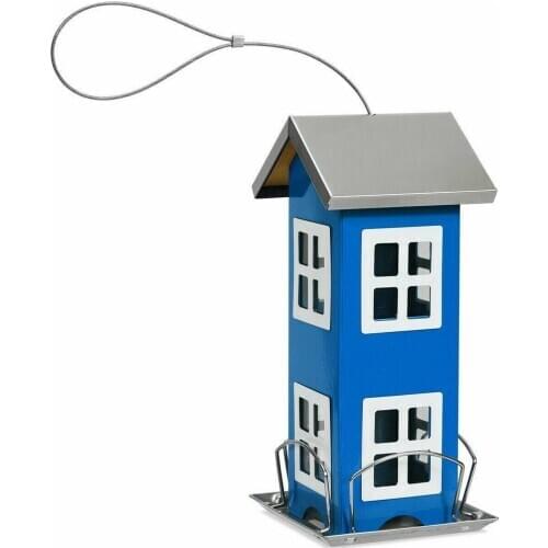 Metal Bird Feeders Hanging Type Outdoor Pet Bird Seeds Food Feeder Tree Garden Snacks Bucket Holder Garden Outdoor Decor