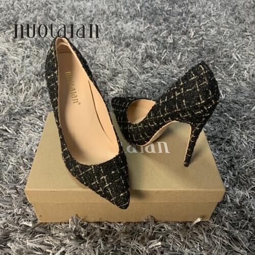 Fashion Women High Heel Shoes Shallow Party Wedding Woman Shoes Sexy Stilettos High Heels 12cm/10cm/8cm Pointed Toe Women Pumps