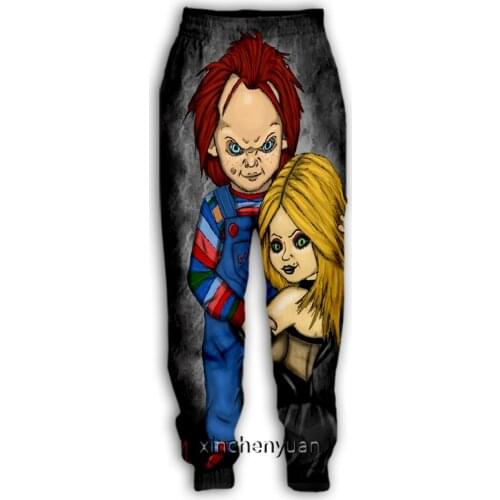 Xinchenyuan New Men/Women Bride of Chucky 3D Printed Casual Pants Fashion Streetwear Men Loose Sporting Long Trousers F41