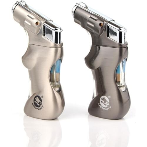 New type/Beauty Blue Flame Torch Turbo Lighter gas Lighter Spray Gun Windproof Lighter 1300C Butane Cigarettes Lighters