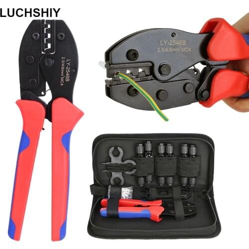 Crimping Pliers Hand Tool Set Kits MC4 Photovoltaic Cable Connector LY-2546B Crimping Terminal Pliers Electrician Crimper Tools