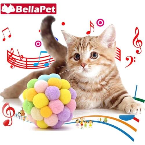 Plush Toy for Cat Soft Cats Toys Ball Interactive Pet Product Cotton Happynip Cat Toy for Cats Accessories