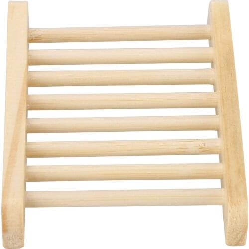 Portable Wooden Natural Bathroom Soap Dish Storage Box Bamboo Soap Dishes Tray Holder Storage Soap Rack Plate Box Container