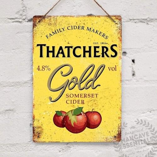 Thatcher Cider Retro Metal Tin Sign Plaque Poster Wall Decor Art Shabby Chic Gift