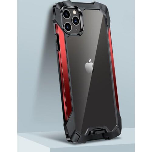 Soinmy Hybrid Simple Metal Bumper Phone Case For iPhone 11 Pro Max 11 11 Pro Shockproof Soft TPU Silicone Clear Cover Coque Capa