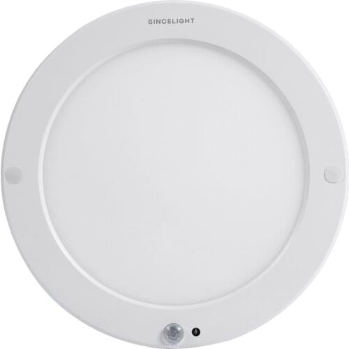 LED Motion Sensor Panel Ceiling Light Fixture with Dusk to Dawn Sensor and PIR Motion Detector, Dual Mode Switchable