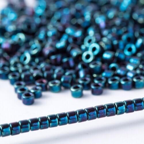 Taidian Japanese Miyuki Delica Glass Beads Metallic Color Bohemia Style Beadwork 11/0 1.6x1.3MM